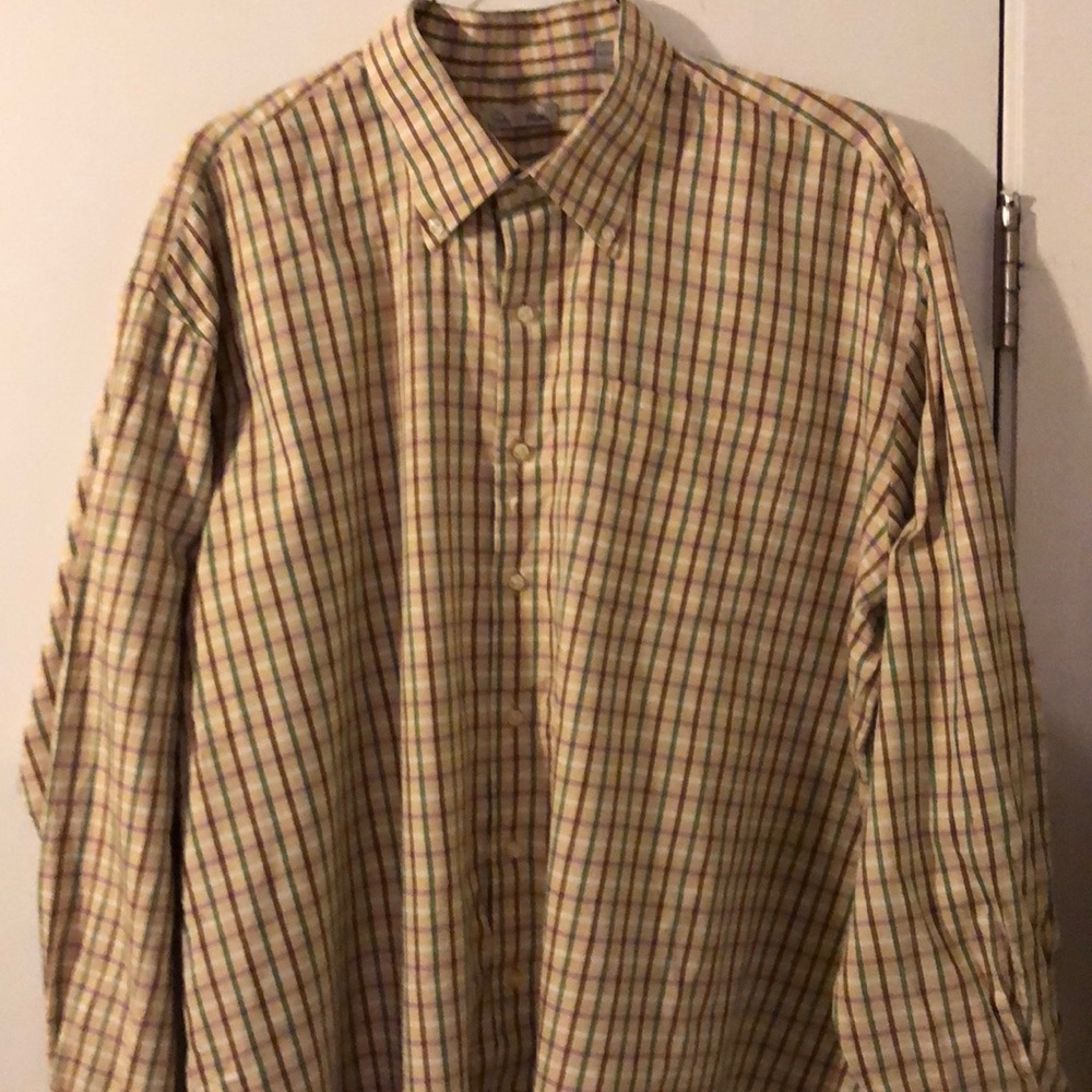 Classic Peter Millar long sleeve button up, plaid, XXL